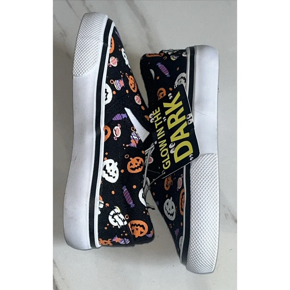 Tommy Bahama Toddler 6 Slip-On Shoes‎ Pumpkins Halloween Glow in the Dark Canvas